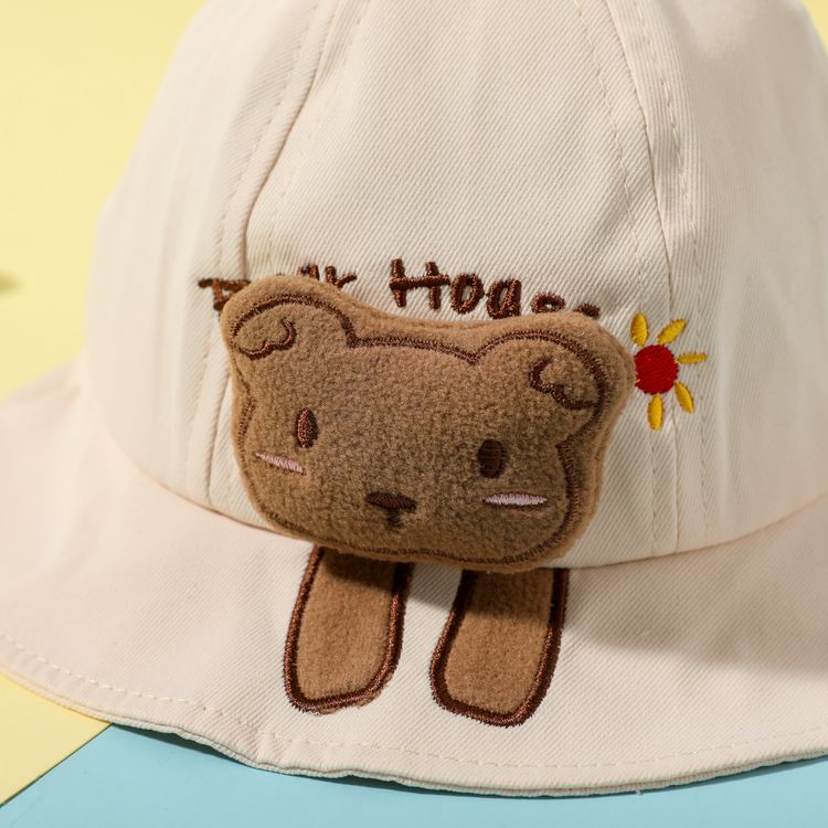 Baby / Toddler Cute Bear Doll Decor Bucket Hat Beige