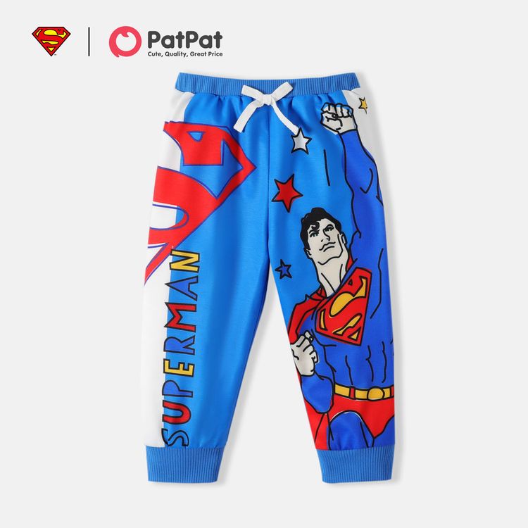 Superman Baby Boy Colorblock Graphic Sweatpants Blue