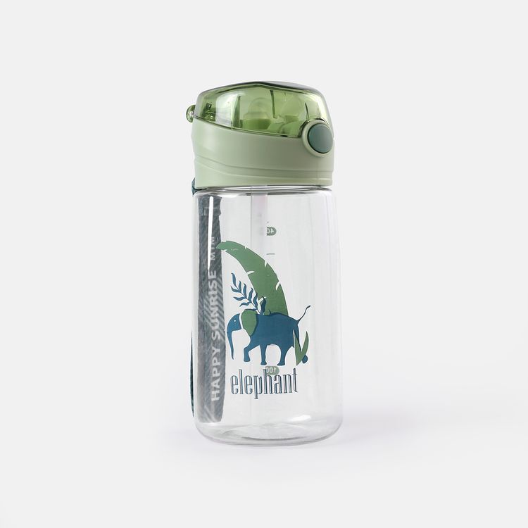 520ML Straw Water Cup Large Capacity Water Bottle with Scale Plastic Adult Sports Bottle Outdoor Portable Cup Light Green
