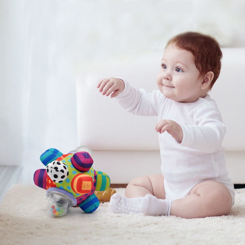 Bola de borracha texturizada de bebê macio desenvolve brinquedo de sentidos táteis de bebê brinquedo educativo de atividade de chocalho presente Azul big image 4