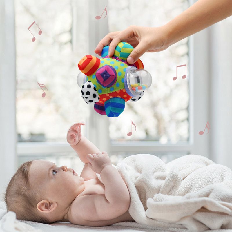 Bola de borracha texturizada de bebê macio desenvolve brinquedo de sentidos táteis de bebê brinquedo educativo de atividade de chocalho presente Azul