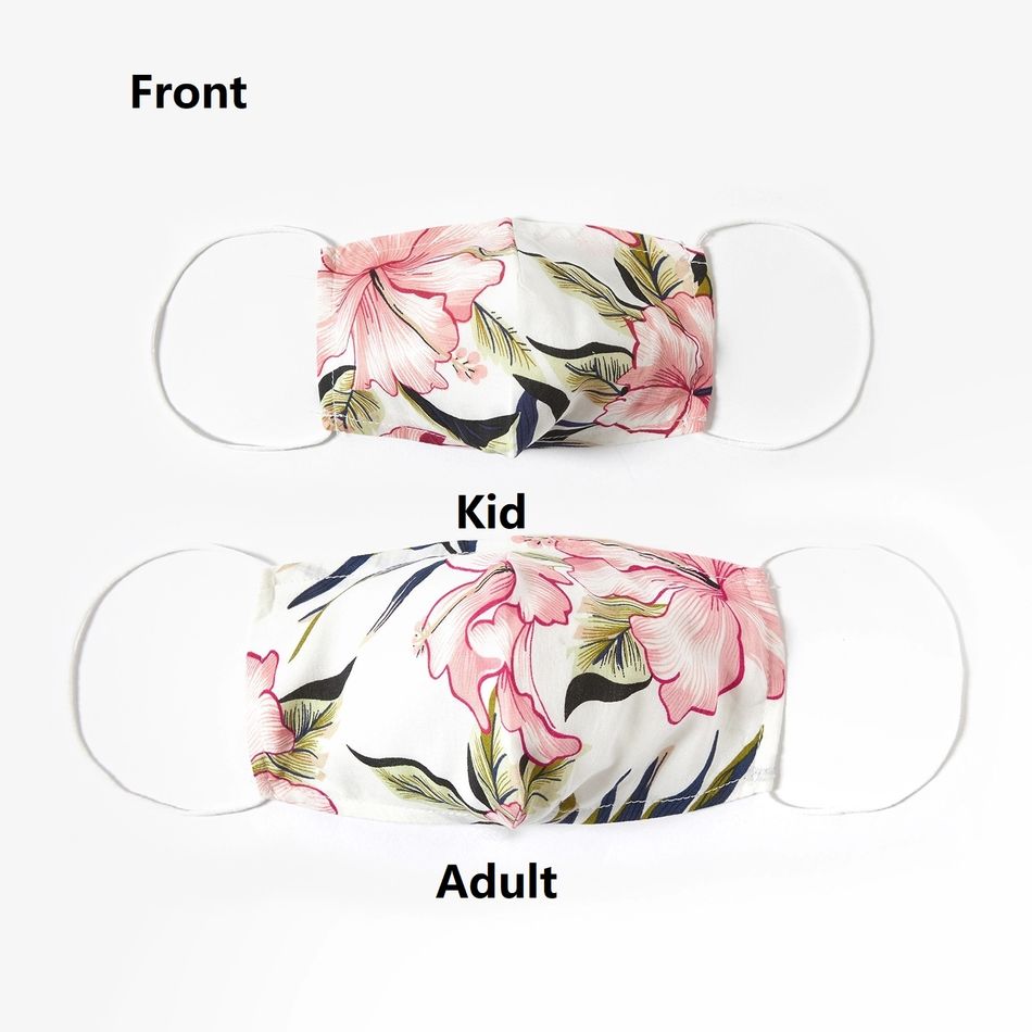Mosaic Floral Print Family Matching White Sets White big image 15