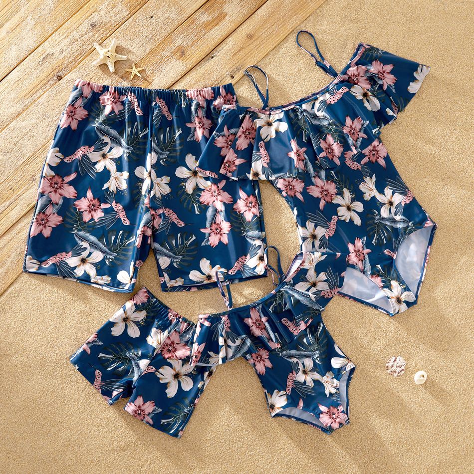 Floral Allover Family Matching Swimsuits Multi-color