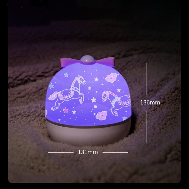 Night Light With Chargeable Universe Starry Sky Rotate LED Lamp Colorful Flashing Star Kids Baby Gift Pink big image 4
