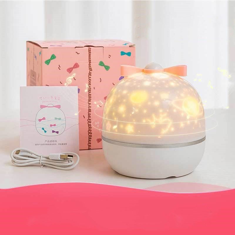 Night Light With Chargeable Universe Starry Sky Rotate LED Lamp Colorful Flashing Star Kids Baby Gift Pink big image 1