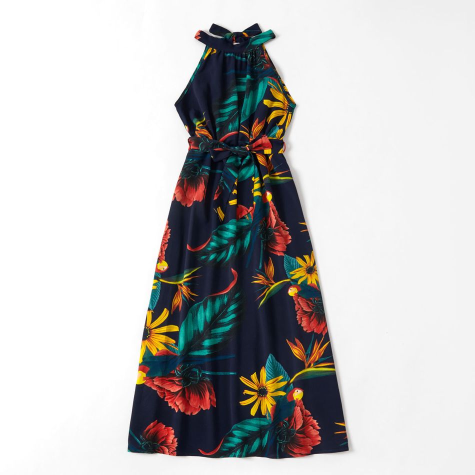 Look de família Plantas e flores tropicais Sem mangas Conjuntos de roupa para a família Conjuntos Multicolorido big image 3