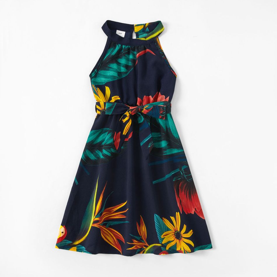 Look de família Plantas e flores tropicais Sem mangas Conjuntos de roupa para a família Conjuntos Multicolorido big image 7