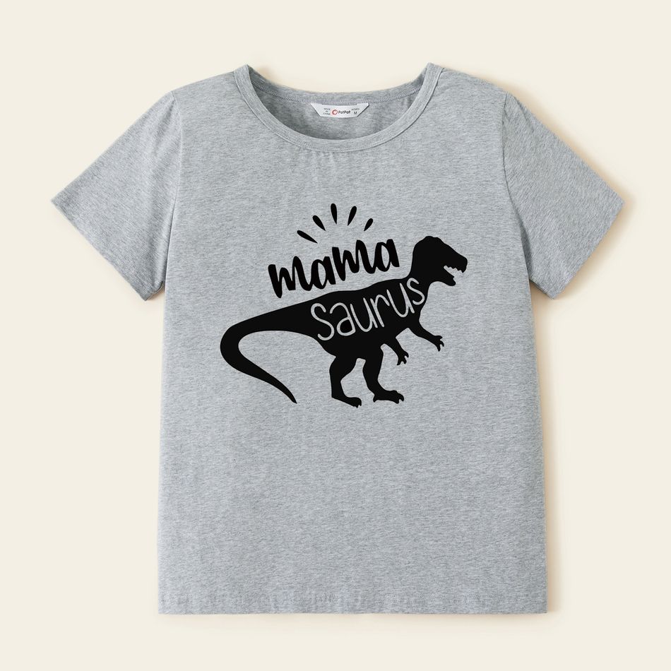 Dinosaur Print Family Matching Short Sleeve T-shirts Multi-color big image 4