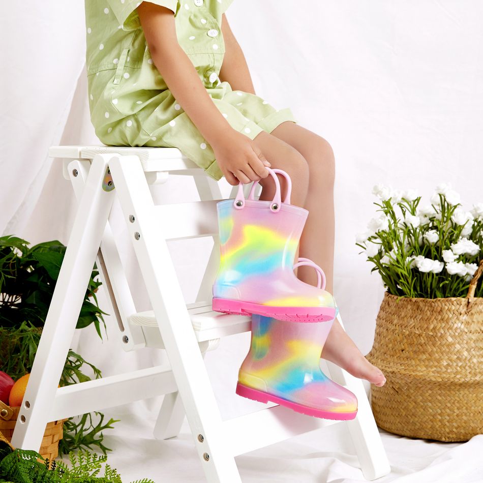 طفل / طفل أحذية المطر الملونة متعدد الألوان big image 7