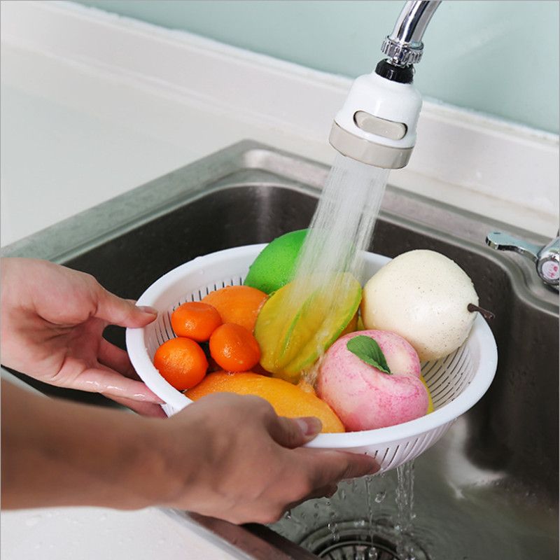 360 graus torneira ajustável chuveiro pressurizado torneira doméstico de água à prova de salpicos de poupança de filtro de cozinha água e filtro borbulhador Branco big image 7