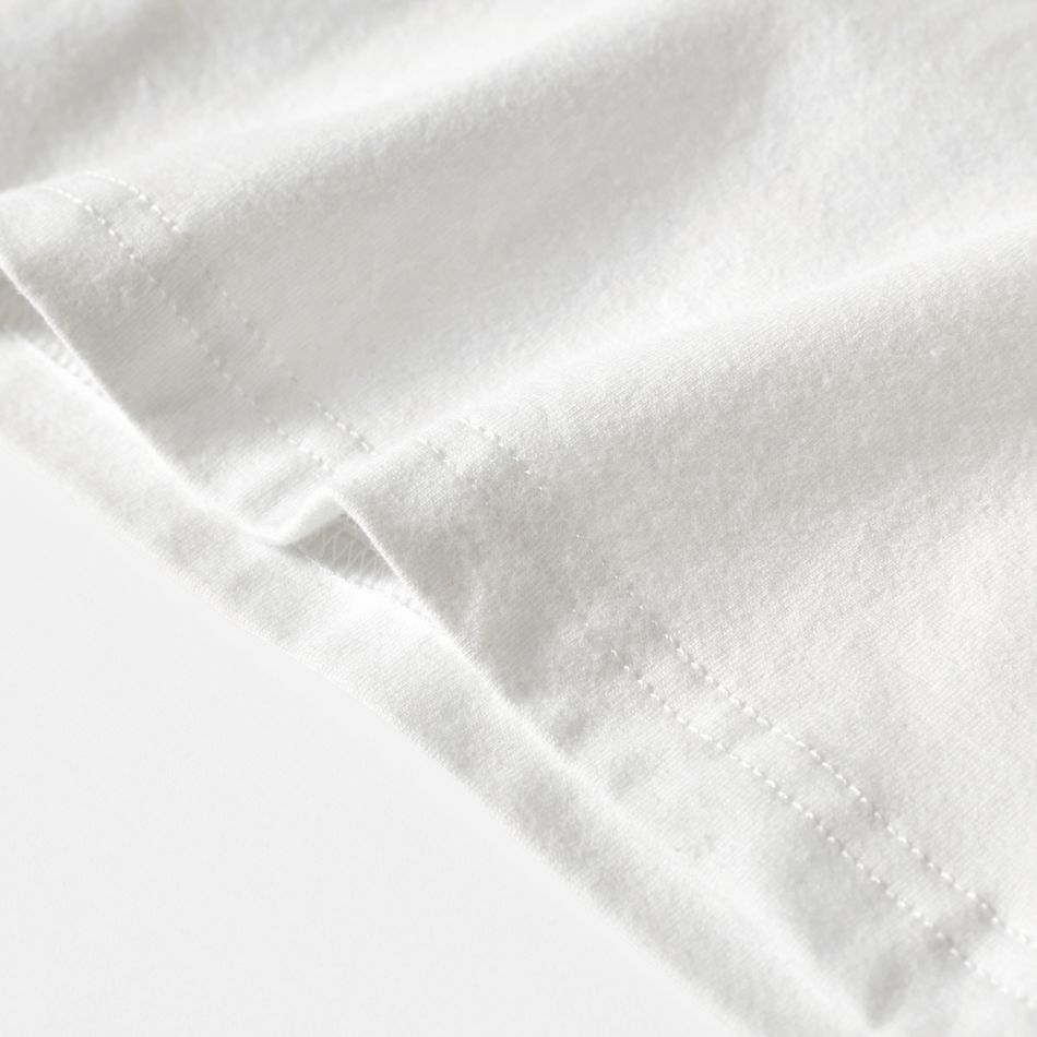 Toddler Boy Letter Dinosaur Print Cotton White Long-sleeve Tee White big image 4