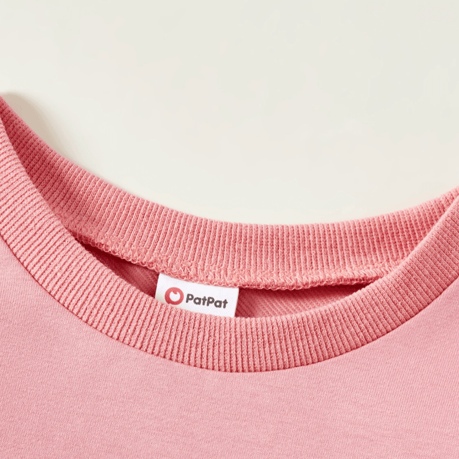 Natal 1 unidade Criança Unissexo Casual Sweatshirt Rosa big image 3