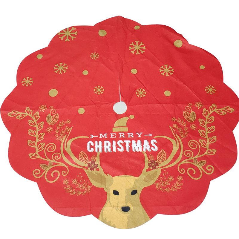 Christmas Ornament Tree Skirt Red Xmas Tree Skirt for Christmas Decorations Indoor Outdoor Red