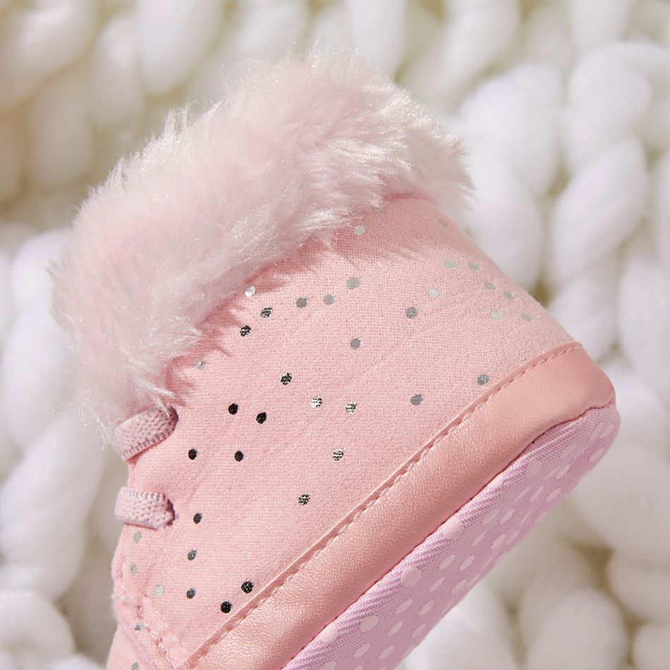 Baby / Toddler Pink Fleece-lining Prewalker Shoes Pink big image 5