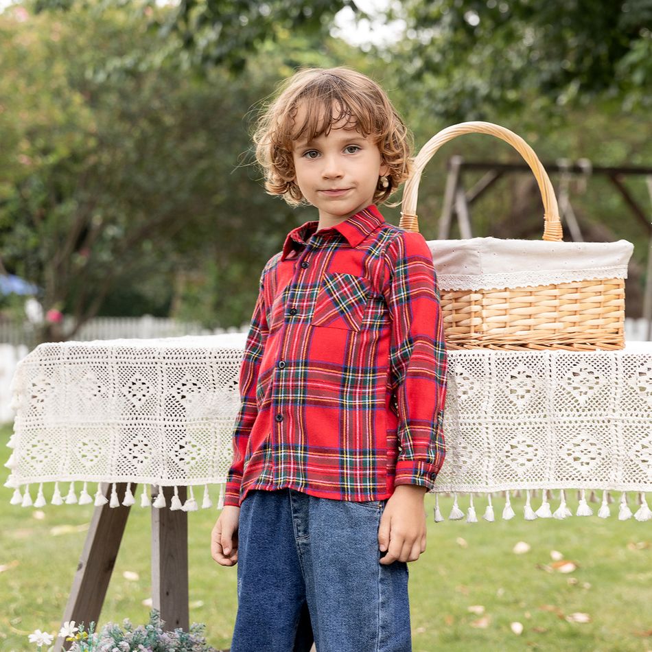 Natal Look de família Manga comprida Conjuntos de roupa para a família Conjuntos Vermelho big image 18