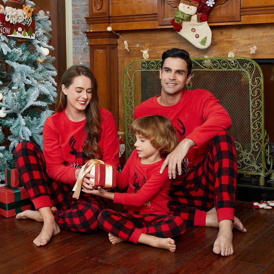 Natale Look per tutta la famiglia Manica lunga Coordinati per tutta la famiglia Pigiami (Flame Resistant) Rosso big image 1