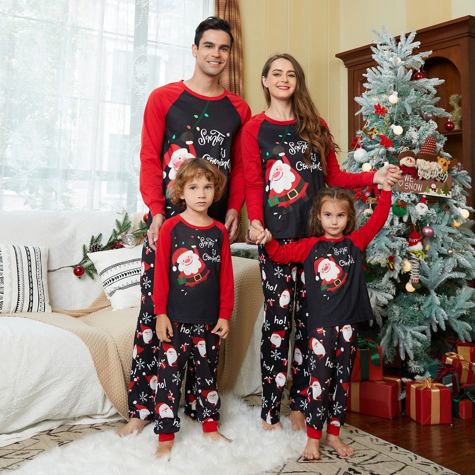 Natal Look de família Manga comprida Conjuntos de roupa para a família Pijamas (Flame Resistant) Bloco de Cor big image 11