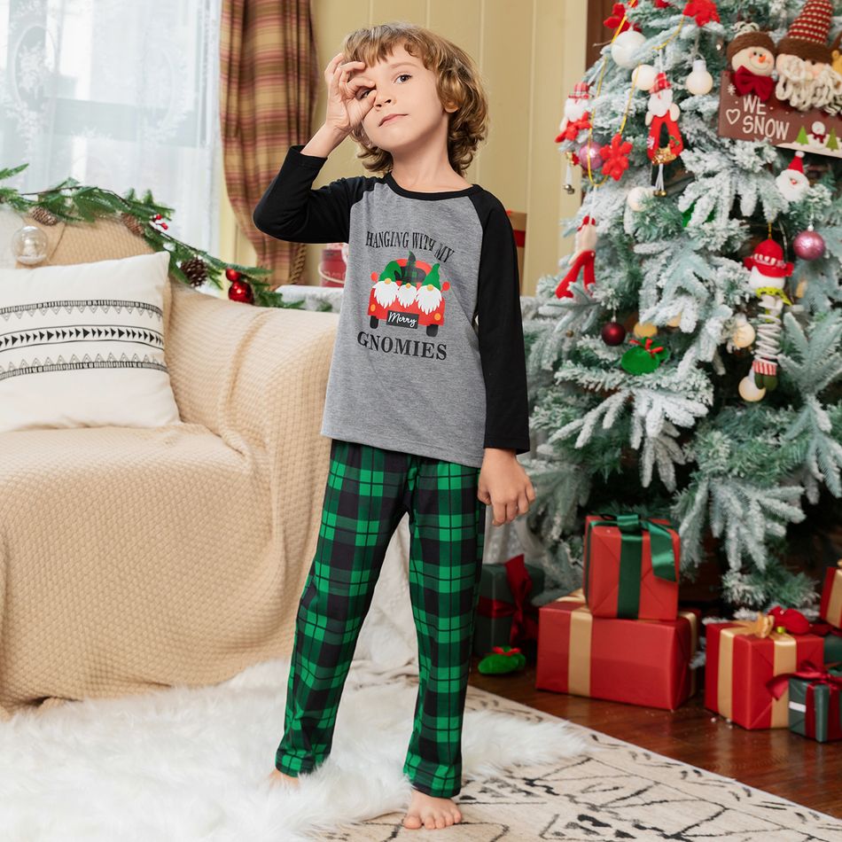 Look de família Manga comprida Conjuntos de roupa para a família Pijamas (Flame Resistant) Verde big image 9