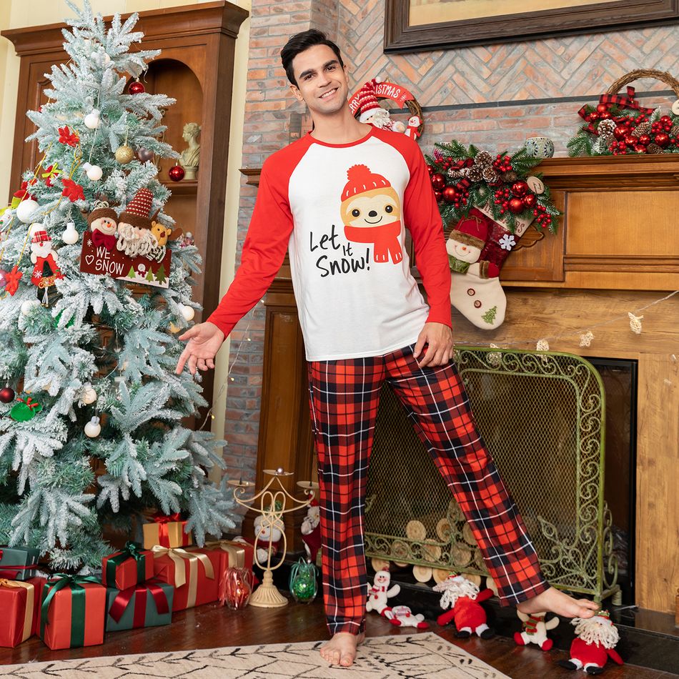 Natal Look de família Manga comprida Conjuntos de roupa para a família Pijamas (Flame Resistant) Vermelho/Branco big image 15