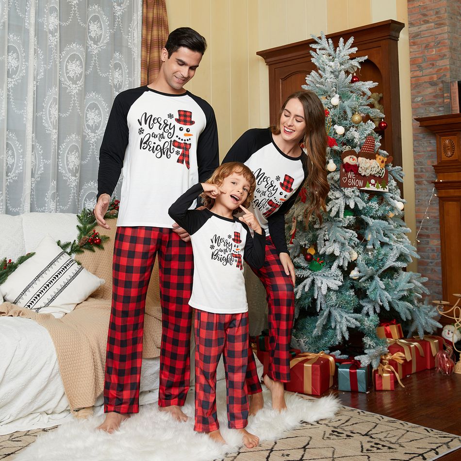 Natal Look de família Manga comprida Conjuntos de roupa para a família Pijamas (Flame Resistant) Preto/Branco/Vermelho big image 13