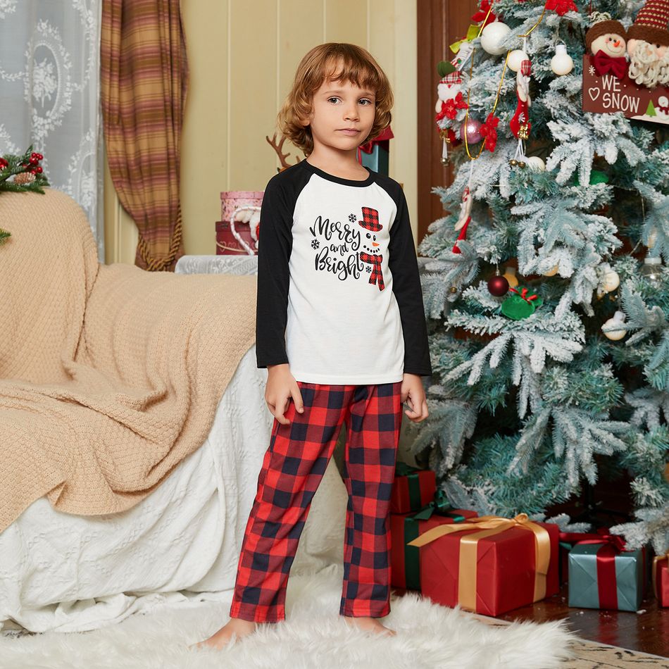 Natal Look de família Manga comprida Conjuntos de roupa para a família Pijamas (Flame Resistant) Preto/Branco/Vermelho big image 16