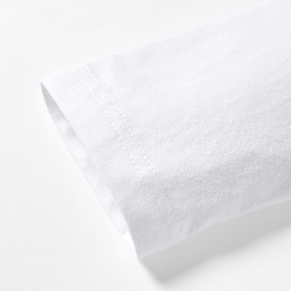 Kid Girl Letter Print Long-sleeve Cotton Tee White