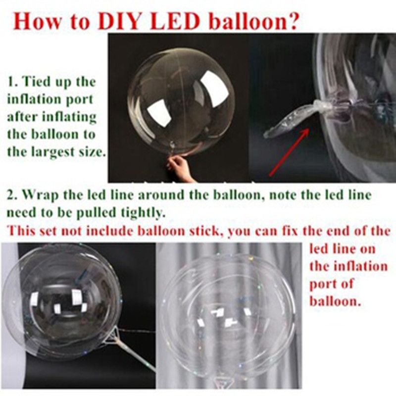 balão de bolha led luzes de corda de fio de cobre casamento aniversário decorações de festas natalinas balão de luz led Branco big image 1
