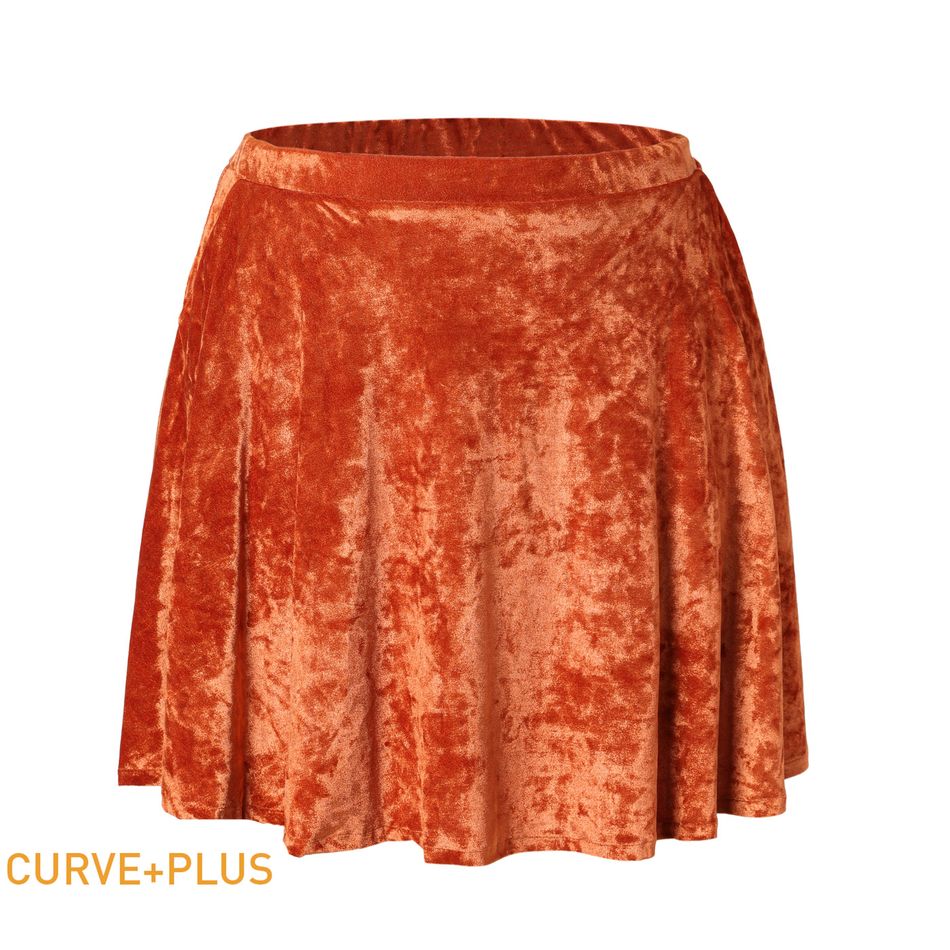 Women Plus Size Elegant Velvet Skirt Ginger