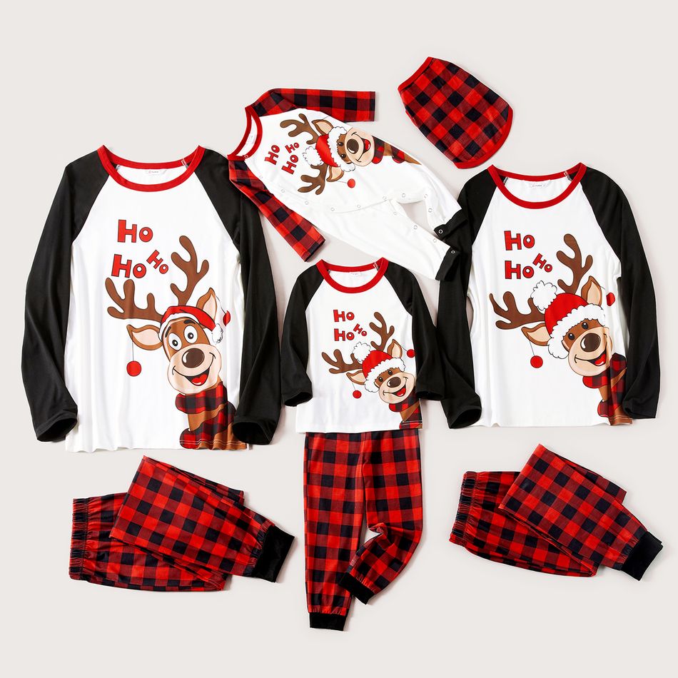 Natal Look de família Manga comprida Conjuntos de roupa para a família Pijamas (Flame Resistant) Vermelho big image 2