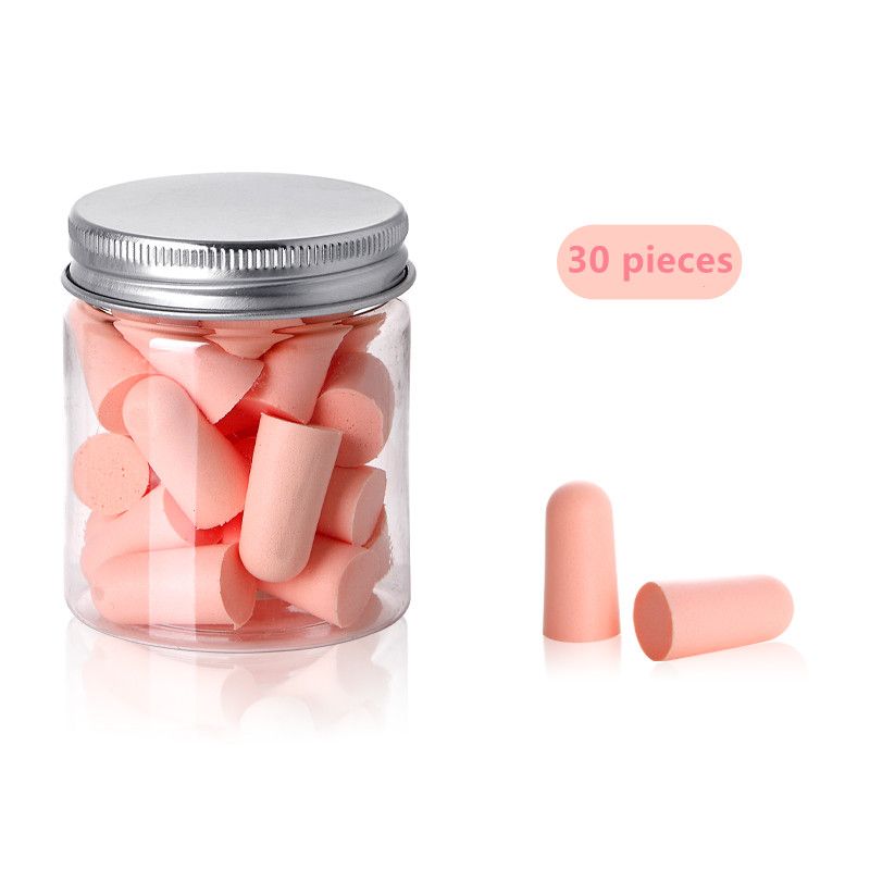 30 Pieces Ultra Soft Foam Earplugs Washable Design Comfortable Ear Plugs for Sleeping Travel Work Studying Snoring Loud Noise Pink