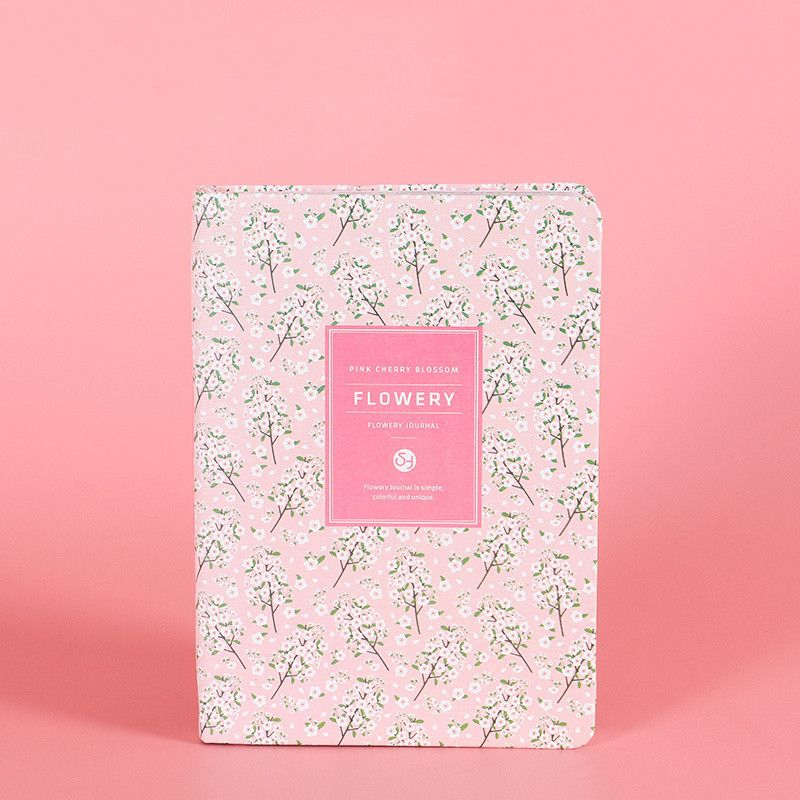 Floral Flower Print Notebook A6 Schedule Book Diary Weekly Planner Notebook Daily Notepad School Student Office Supplies Stationery Pink