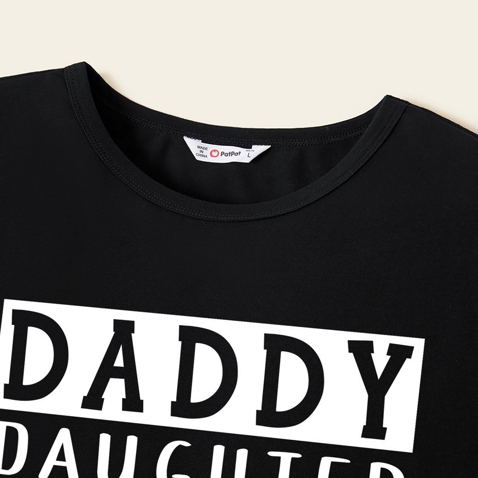 Letter Print Cotton Short-sleeve T-shirts for Dad and Me Color-B big image 6