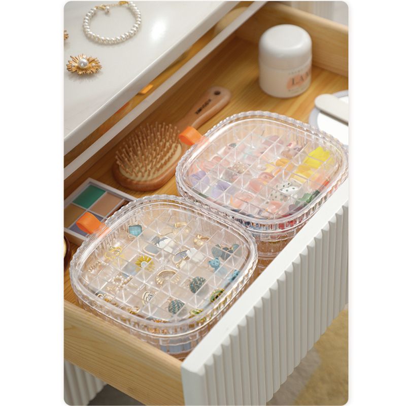 Clear Acrylic Jewelry Organizer Box Portable Multi-layer Large-capacity Storage Box for Earrings Necklace Bracelet Ring Jewelry White big image 11