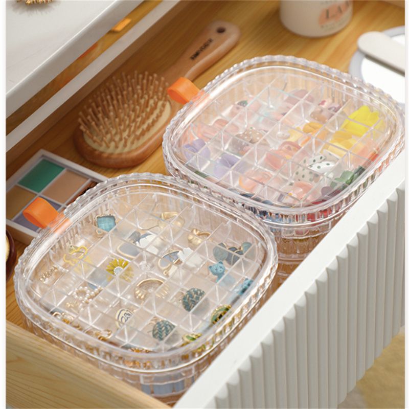 Clear Acrylic Jewelry Organizer Box Portable Multi-layer Large-capacity Storage Box for Earrings Necklace Bracelet Ring Jewelry White big image 12