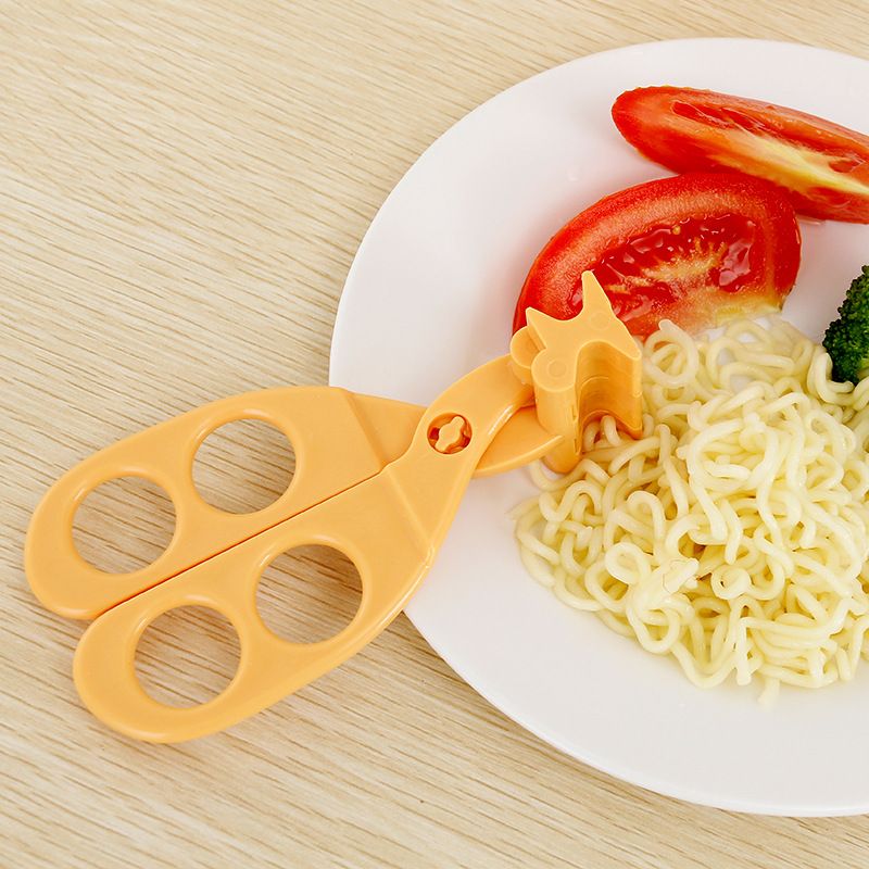 Baby Food Scissor Multifunction Food Cutter Home Kitchen Food Safe Tool for Babies & Toddlers Yellow big image 4