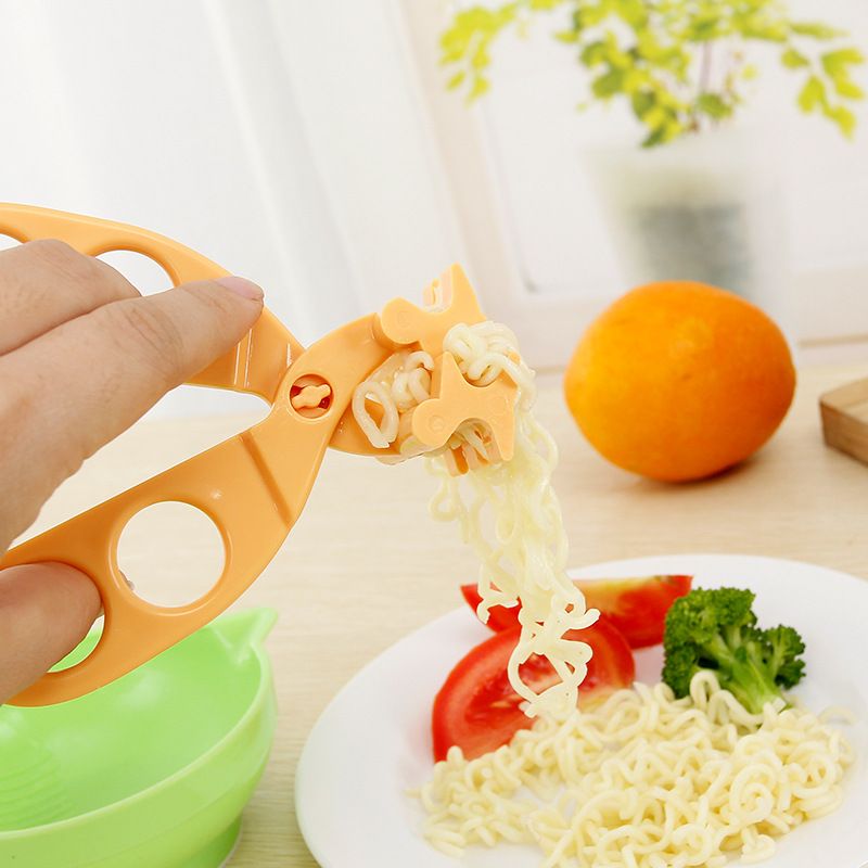 Baby Food Scissor Multifunction Food Cutter Home Kitchen Food Safe Tool for Babies & Toddlers Yellow big image 6