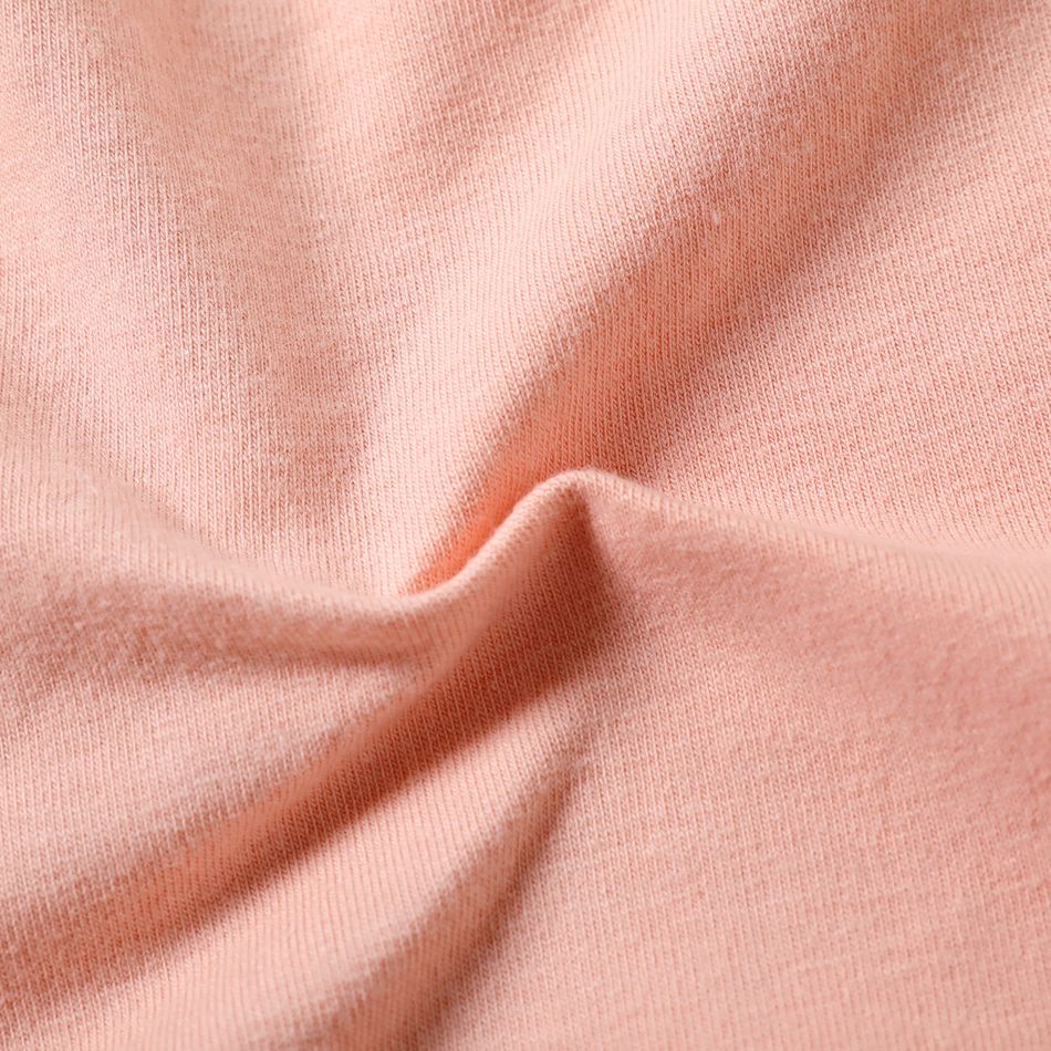 2pcs Baby Boy/Girl 95% Cotton Short-sleeve Letter Print T-shirt with Shorts Set Pink big image 6