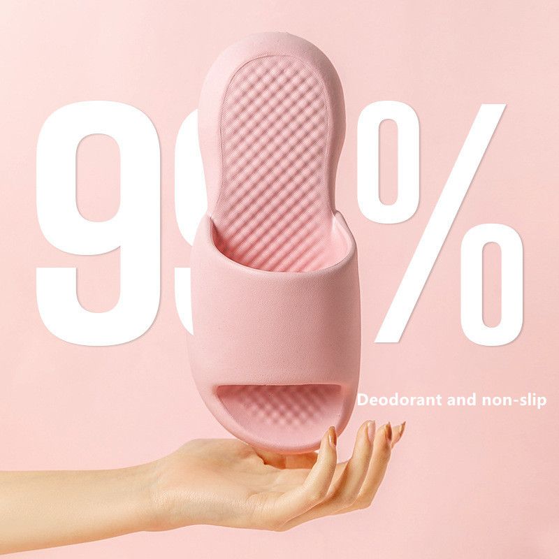 Simple Plain Cloud Slippers Soft  Comfortable Home Slippers Shower Bathroom Sandal Slipper Pink big image 4