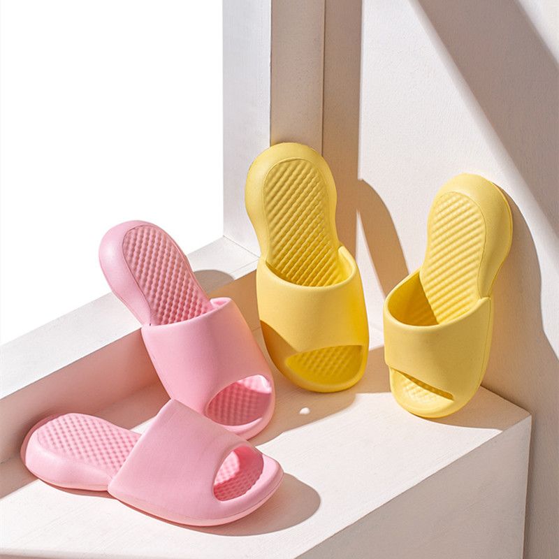 Simple Plain Cloud Slippers Soft  Comfortable Home Slippers Shower Bathroom Sandal Slipper Pink big image 8
