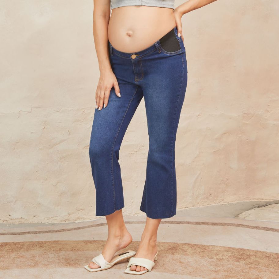 Maternity Flare Leg Jeans BLUE