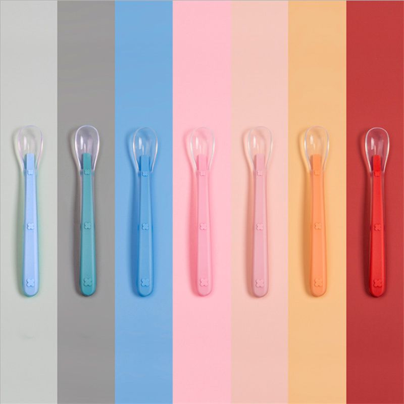 cucchiaini morbidi in silicone per bambini alimentazione per bambini bambini e neonati Rosa Scuro big image 3