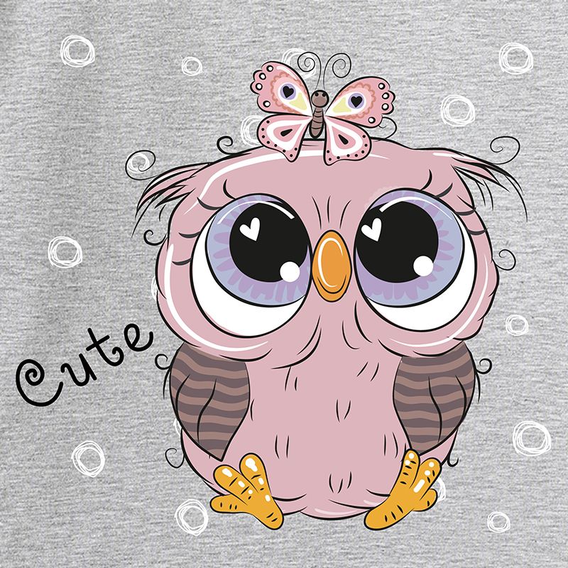 Go-Neat Resistente a manchas Criança Menina Estampado animal Manga curta T-shirts Cinzento Claro big image 8
