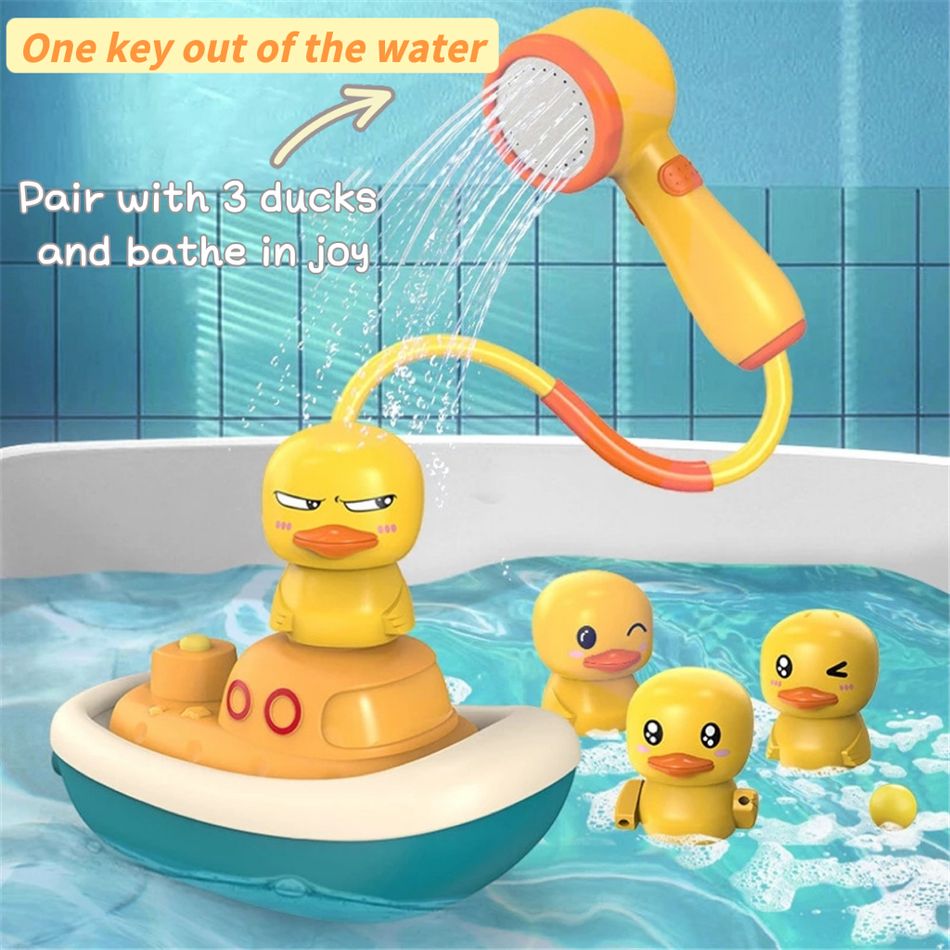 Kids Bath Toys Bathtub Toy Electric Duck Spray Water Floating Shower ...