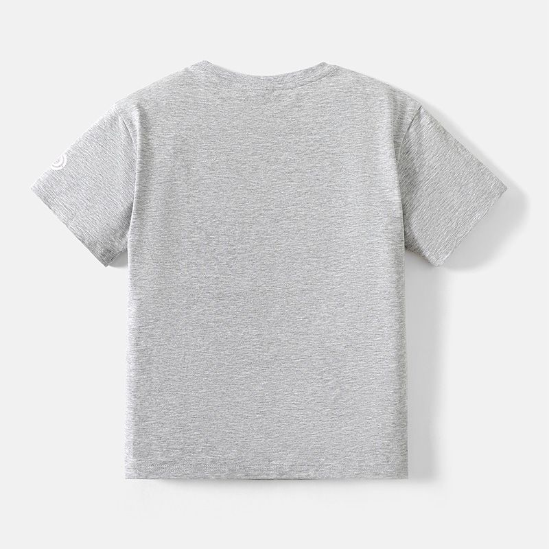 Go-Neat Resistente a manchas Criança Menina Letras Manga curta T-shirts Cinzento Claro big image 7