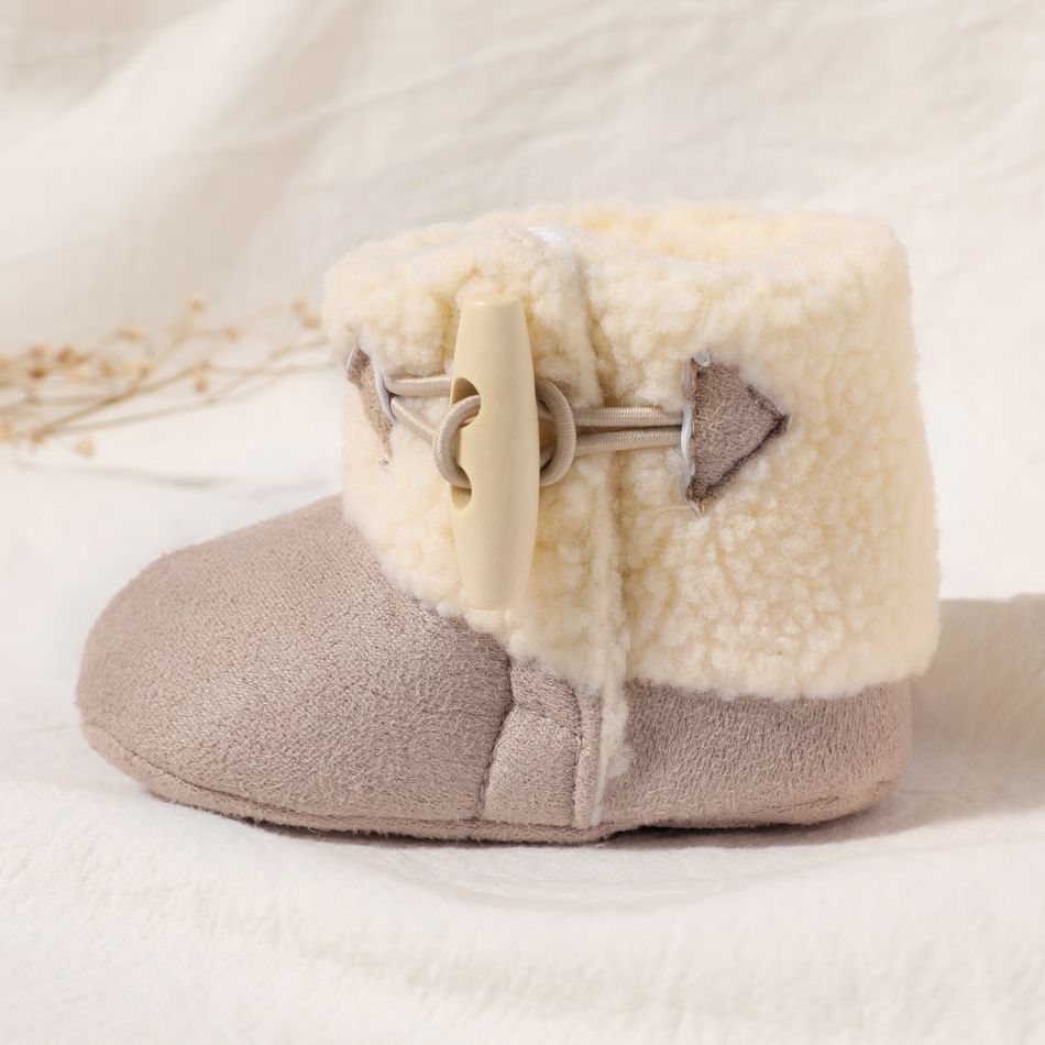 Baby / Toddler Arrow Graphic Buckle Fleece-lining Prewalker Shoes Khaki