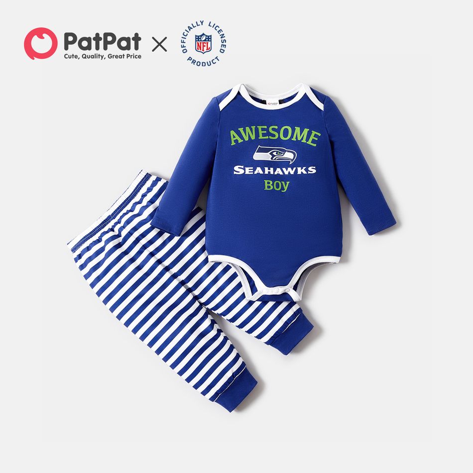 NFL Look de família Manga comprida Conjuntos de roupa para a família Tops Azul big image 4