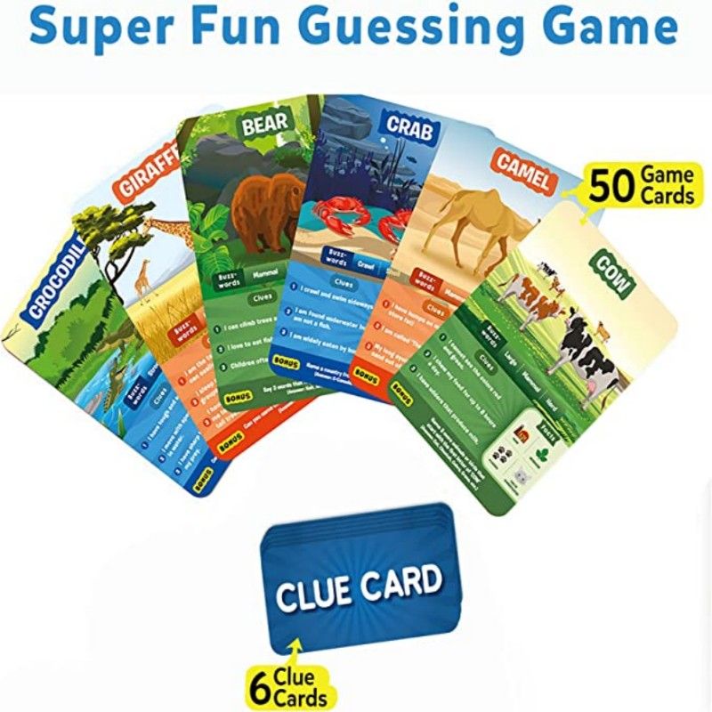 Card Game Guess in 10 Animal Planet Quick Game of Smart Questions Average Playtime 30 Minutes Green big image 5