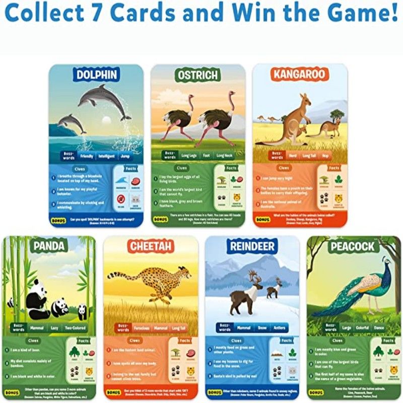 Card Game Guess in 10 Animal Planet Quick Game of Smart Questions Average Playtime 30 Minutes Green big image 6