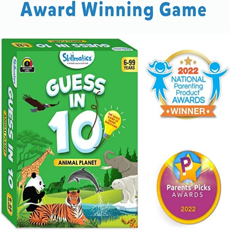 Card Game Guess in 10 Animal Planet Quick Game of Smart Questions Average Playtime 30 Minutes Green big image 7