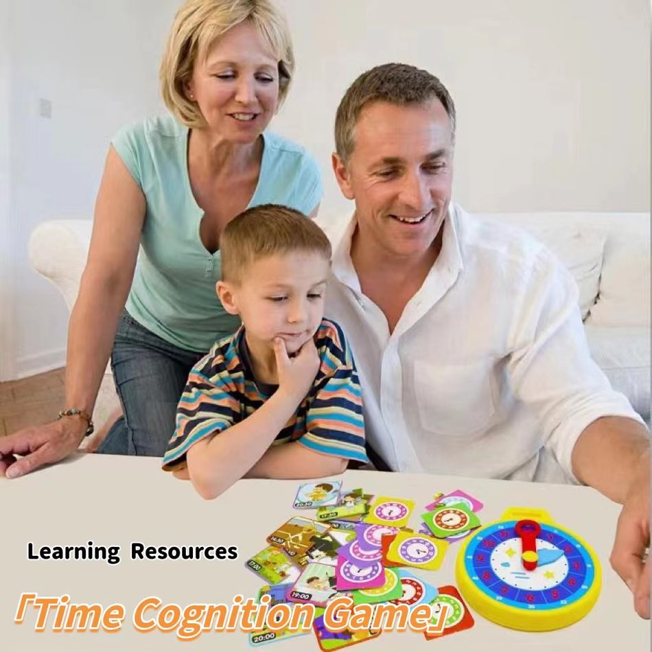 Kids Time Cognition Clock Puzzle Educational Cards Clock Toys Help Kids Practice Time Good Habits Develop Yellow big image 8